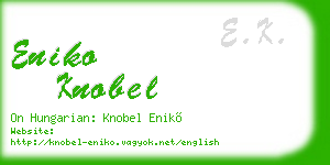 eniko knobel business card